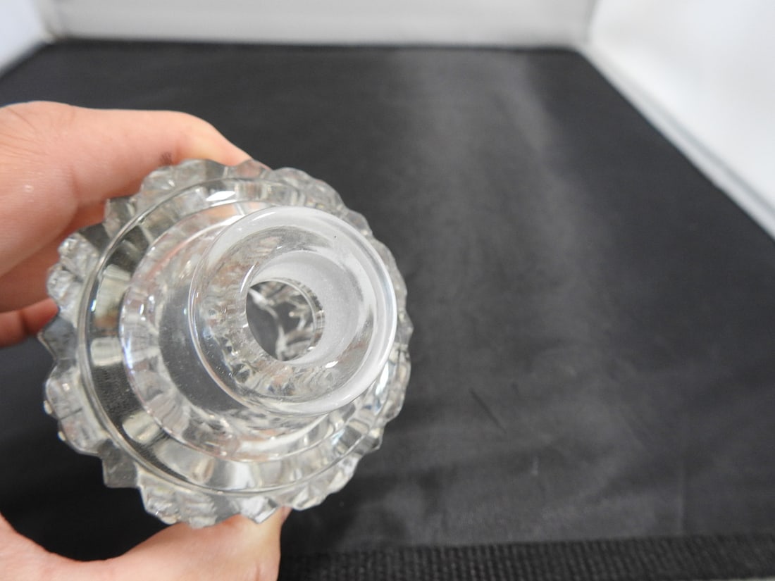 Pressed Glass Perfume Bottle - 5