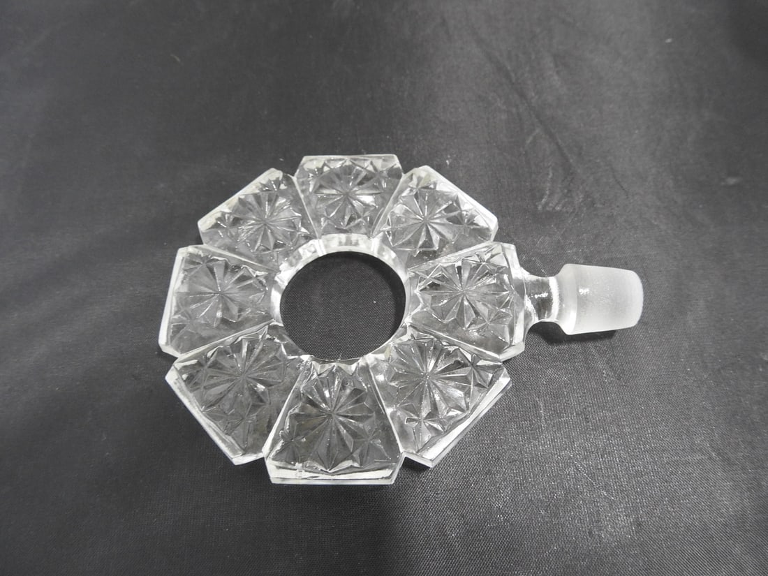 Pressed Glass Perfume Bottle - 6