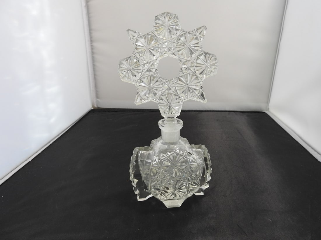 Cut Crystal Covered Perfume Bottle - 2