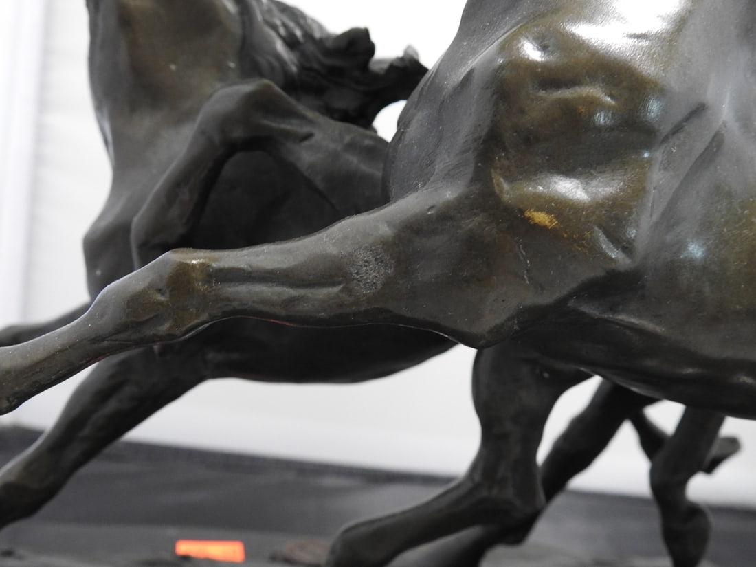 European Bronze Finery Wild Horses Bronze Sculpture - 4