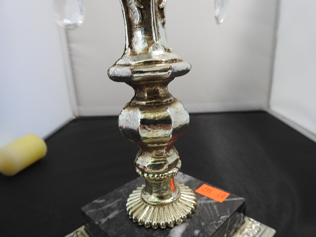 Four-Light Candelabra with Red Glass Votive Holders - 11
