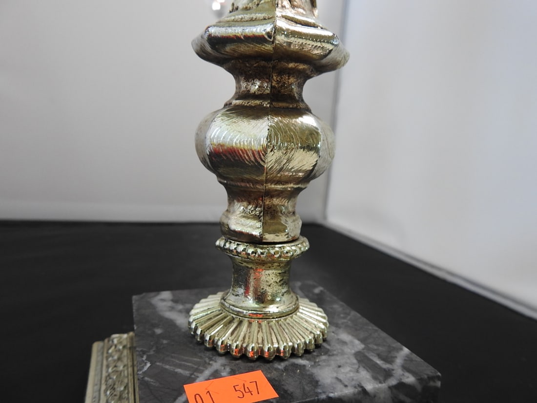 Four-Light Candelabra with Red Glass Votive Holders - 9