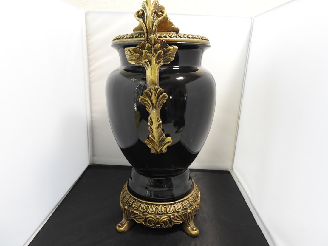 French Empire Style Black Urn Vase - 4