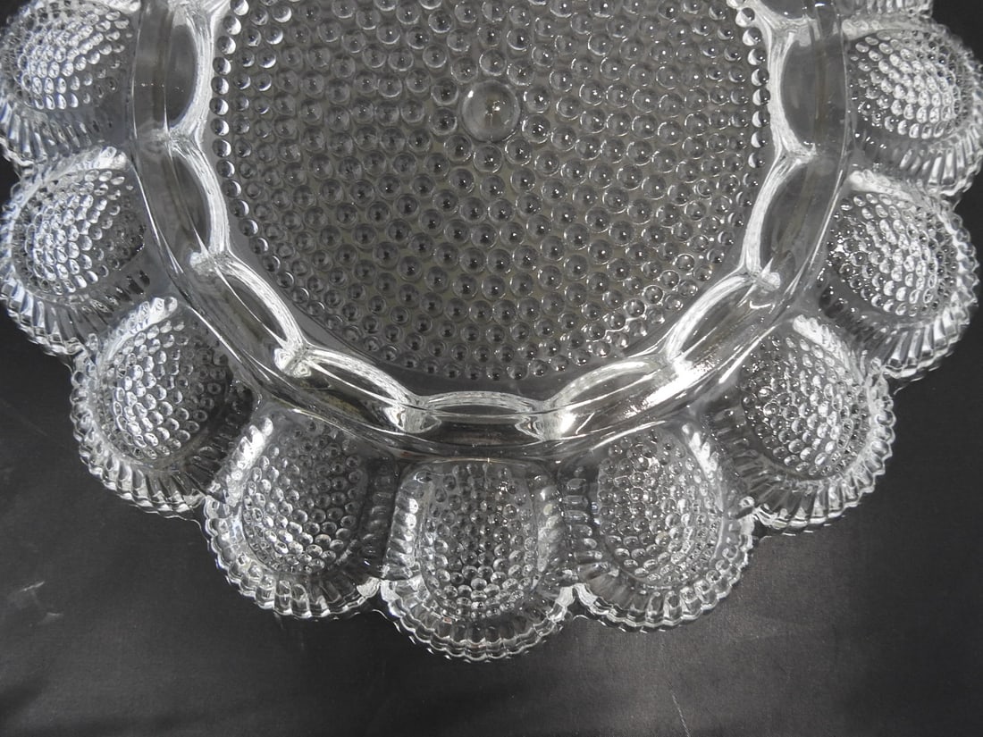 Pressed Glass Deviled Egg Tray - 3