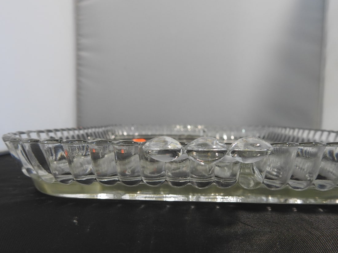 Pressed Glass Fruit Serving Tray - 5