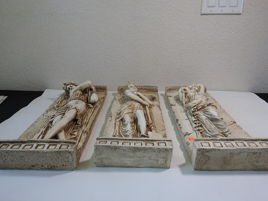 Design Toscano Water Maidens Wall Friezes Set of 3 - 4