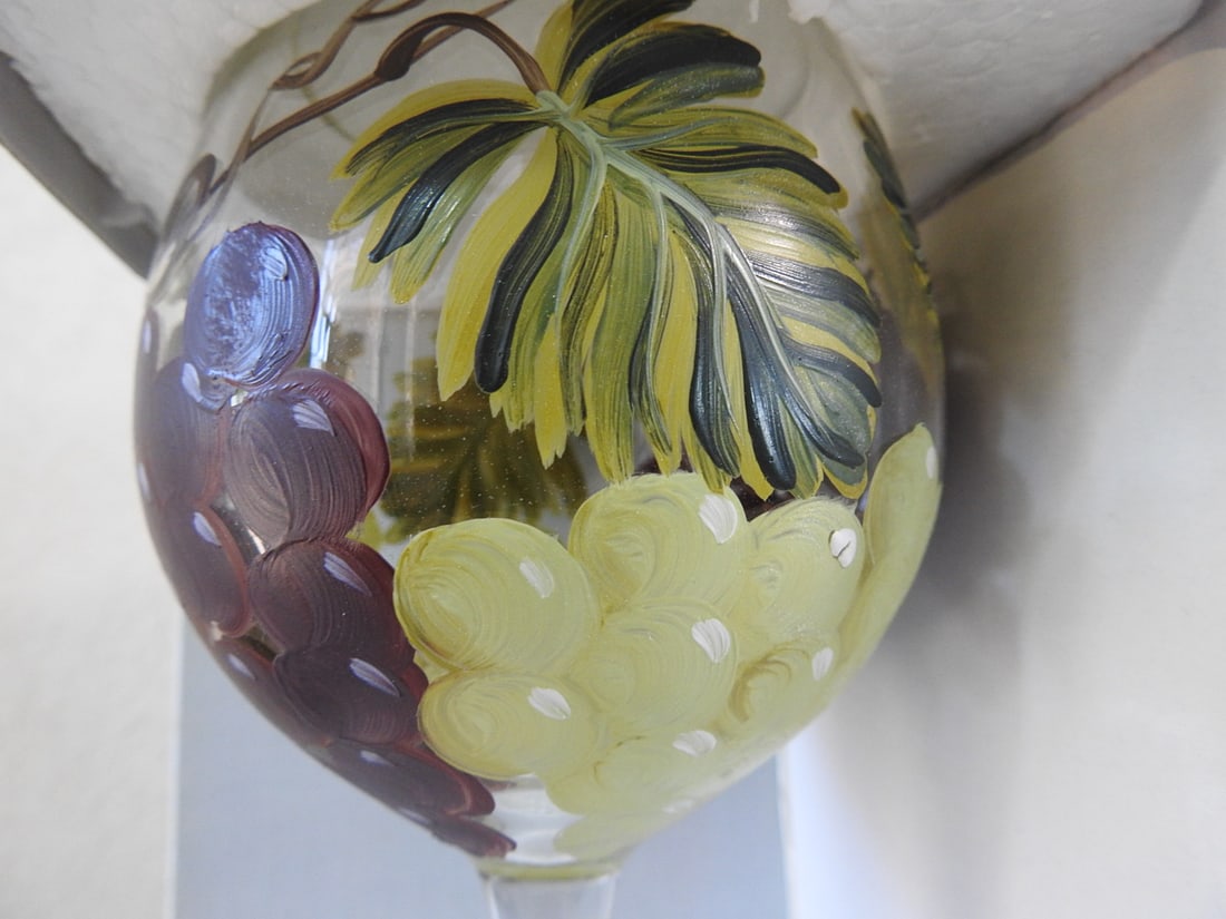 Lot of Three Boxed Fairfield Hand-Painted Wine Glass Sets - 4