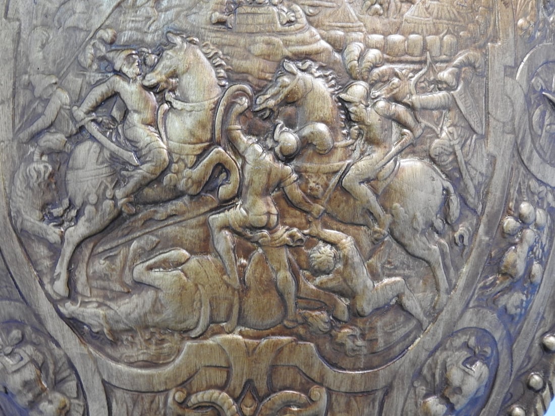 Design Toscano Faux Bronze Roman Parade Shield Wall Plaque - 5