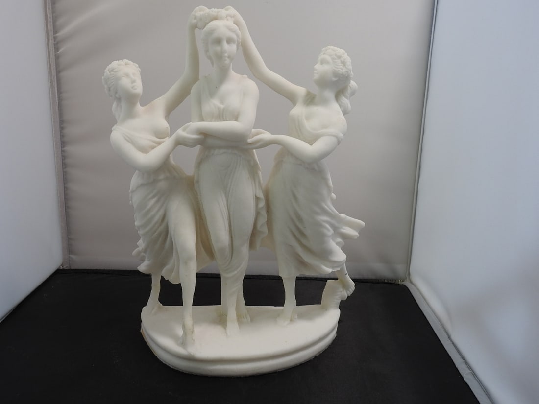 The Three Graces Faux Marble Resin Sculpture (1 of 5)