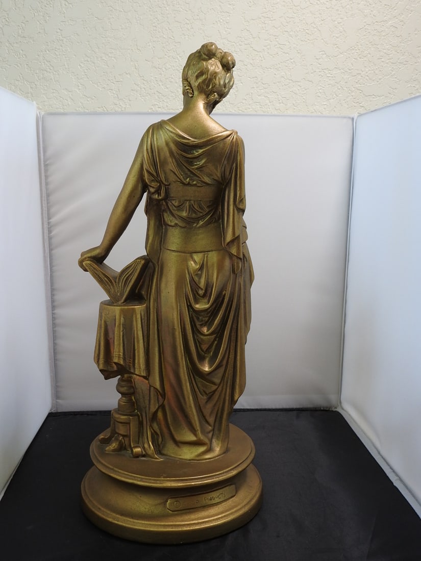 Esco Products Clio Muse of History Faux Bronze Statue - 2