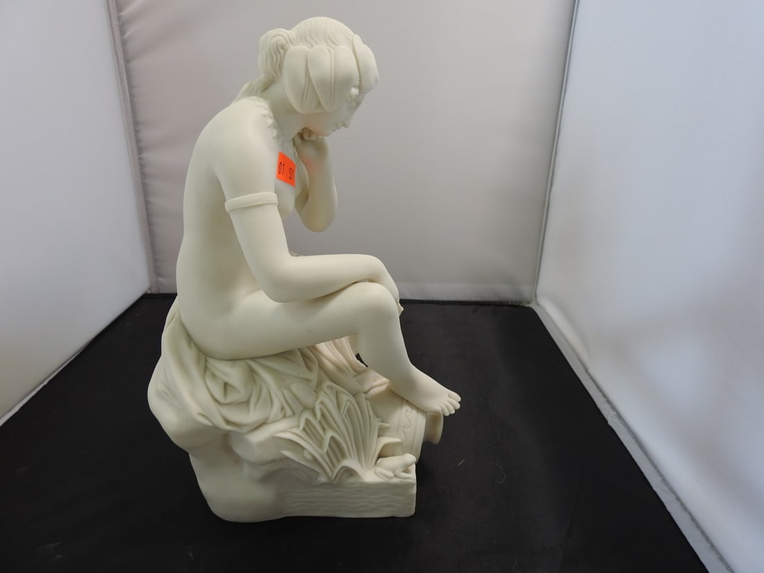 Copeland River Allegory / Ondine Bisque Porcelain Figure - 5