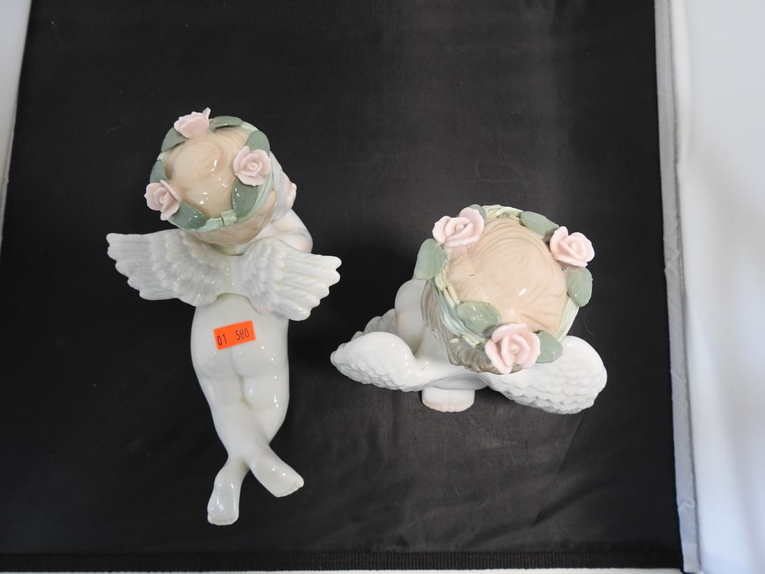 Set of Cottagecore Porcelain Cherub Figurines - 4
