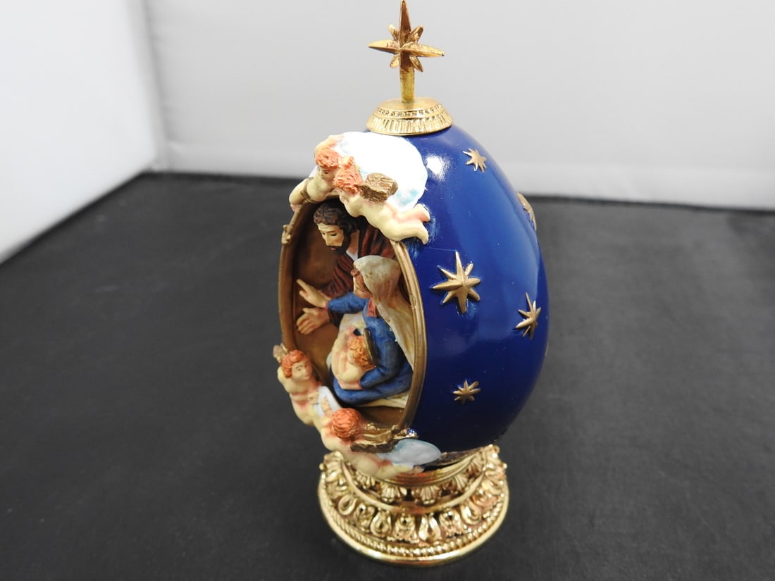 House of Faberge Holy Family Egg Figurine - 4