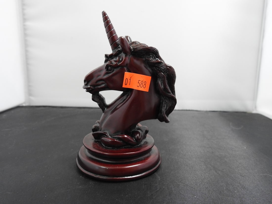 Small Faux Cinnabar Unicorn Figurine - 2
