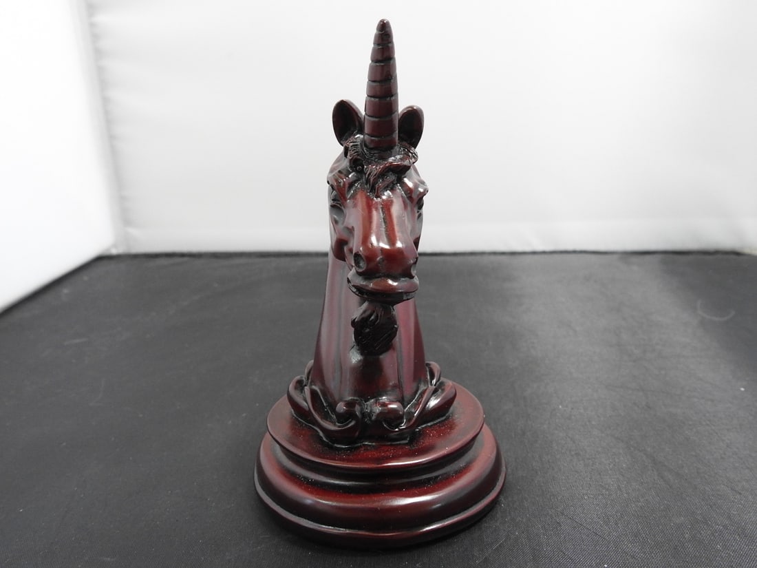 Small Faux Cinnabar Unicorn Figurine - 3