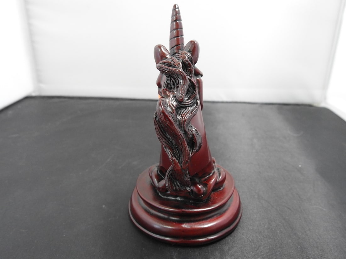 Small Faux Cinnabar Unicorn Figurine - 4