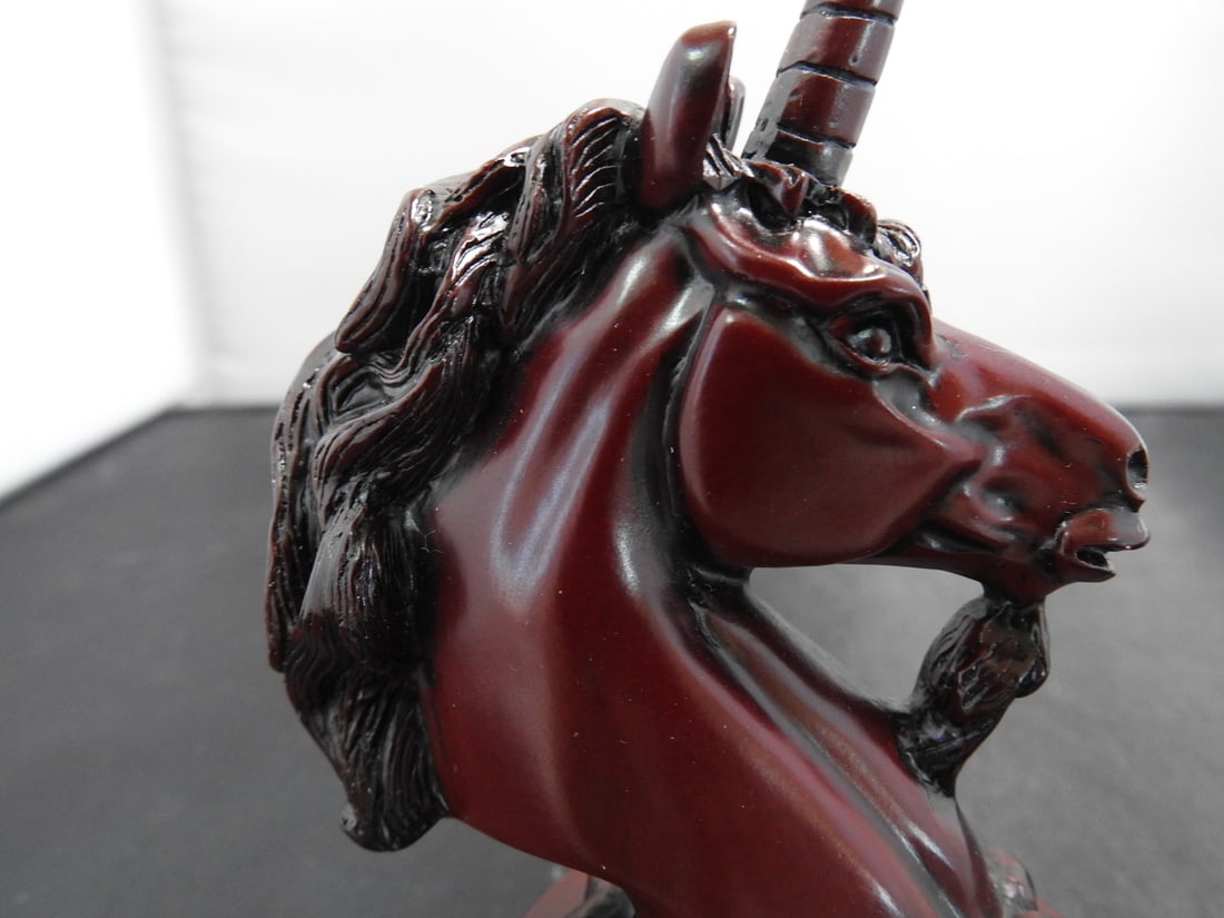 Small Faux Cinnabar Unicorn Figurine - 5
