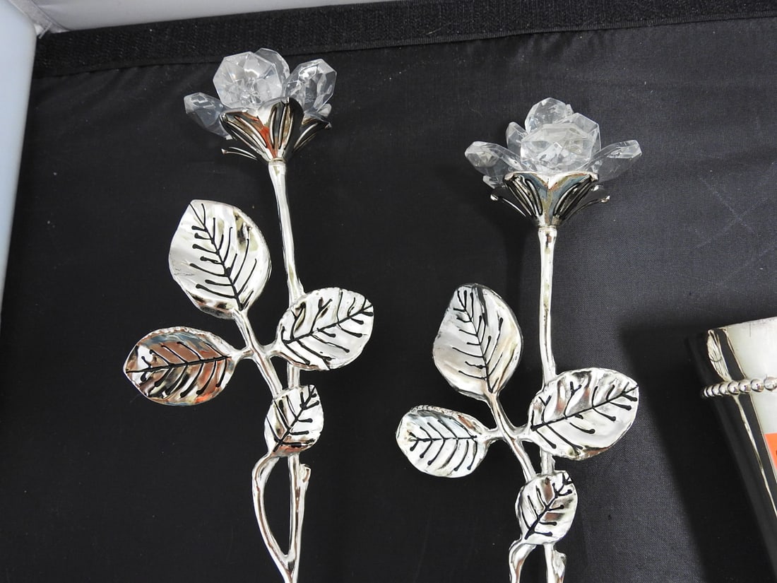Godinger Crystal Roses in Silver-Tone Vase - 5