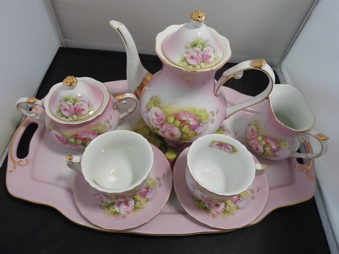 Victoria's Garden Cottagecore Victorian Porcelain Tea Set - 2