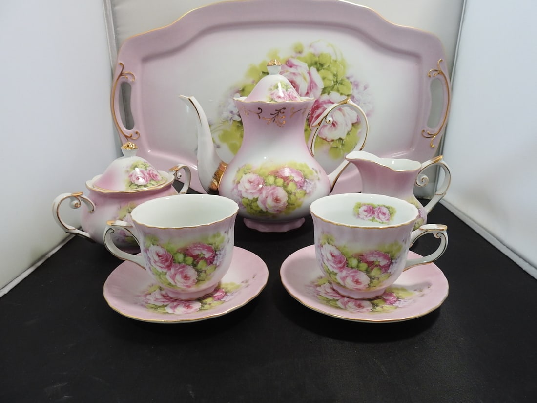Victoria's Garden Cottagecore Victorian Porcelain Tea Set - 3