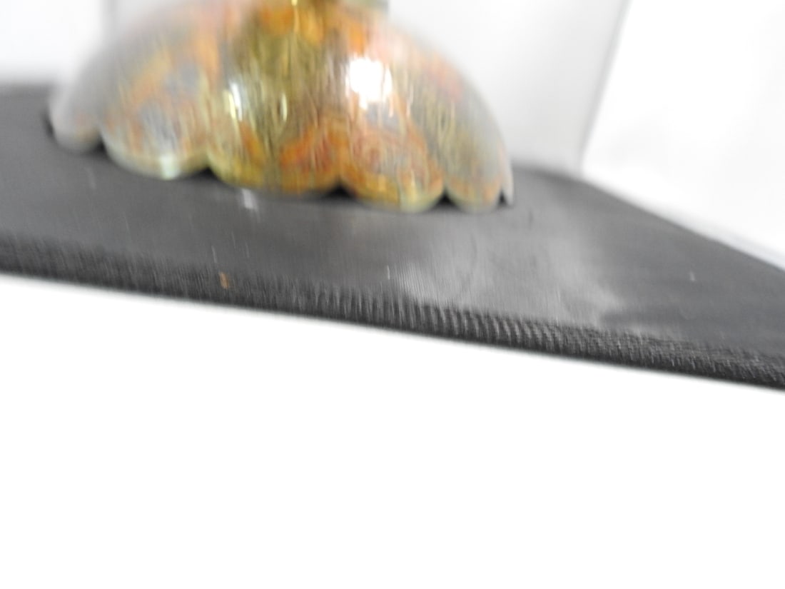 Cloisonne Enamel and Brass Scalloped Fruit Bowl - 4