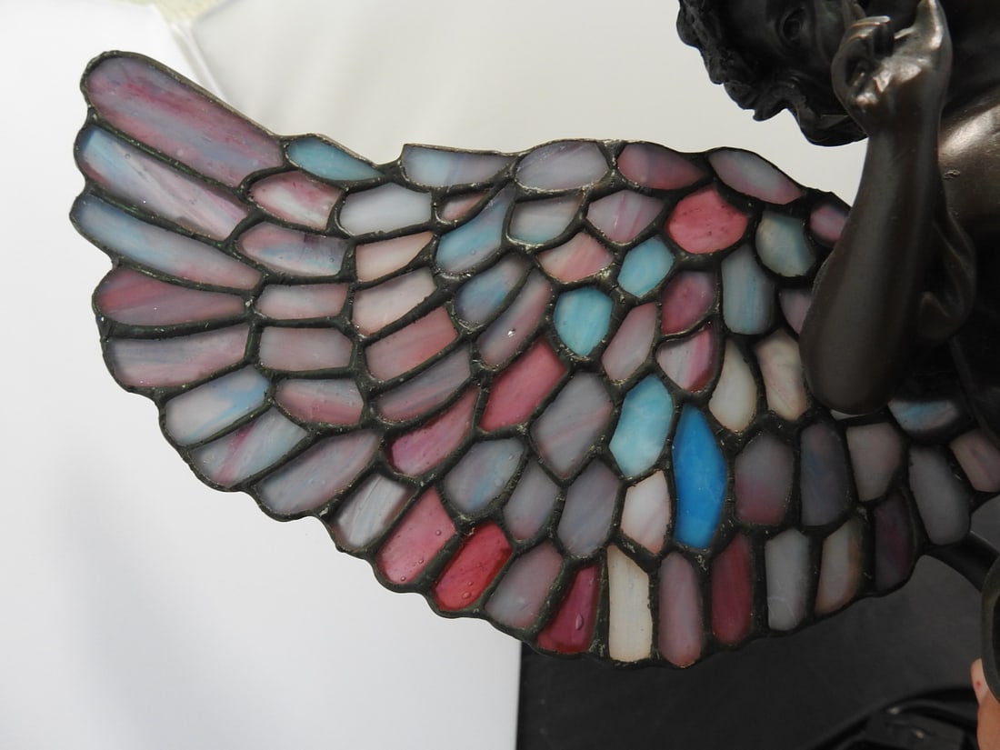 Art Nouveau Style Figural Cherub Table Lamp - 10