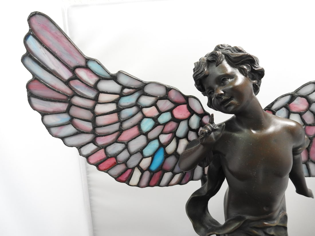 Art Nouveau Style Figural Cherub Table Lamp - 2