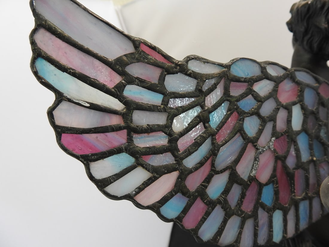 Art Nouveau Style Figural Cherub Table Lamp - 7