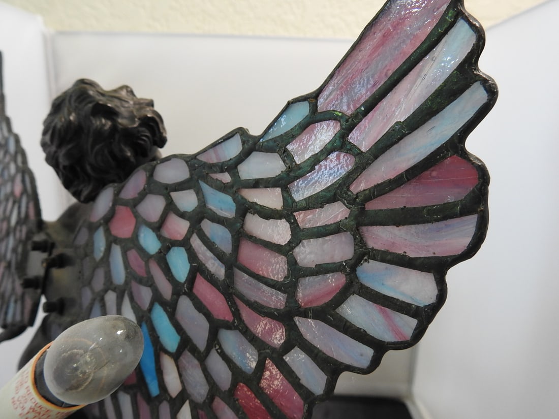 Art Nouveau Style Figural Cherub Table Lamp - 8