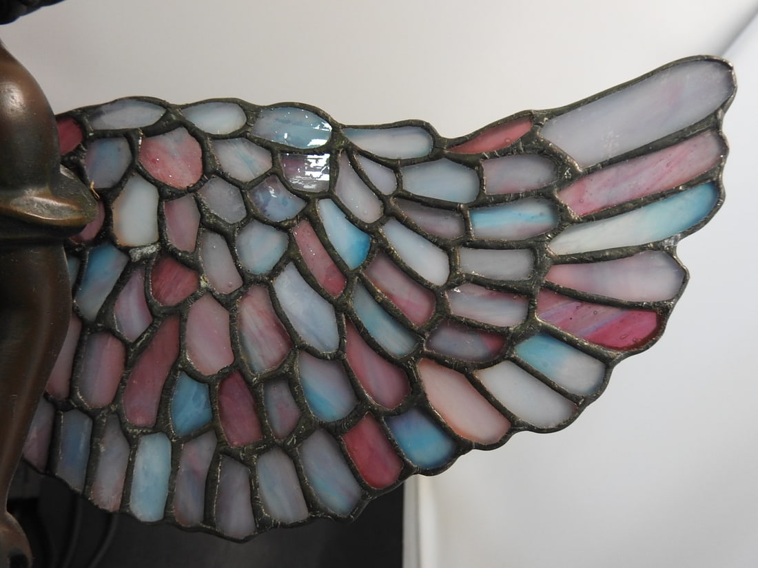 Art Nouveau Style Figural Cherub Table Lamp - 9