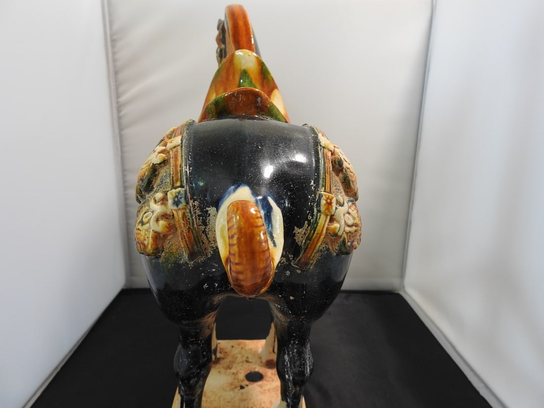 Hand-Painted Majolica Tang Dynasty Style Horse Figure - 4