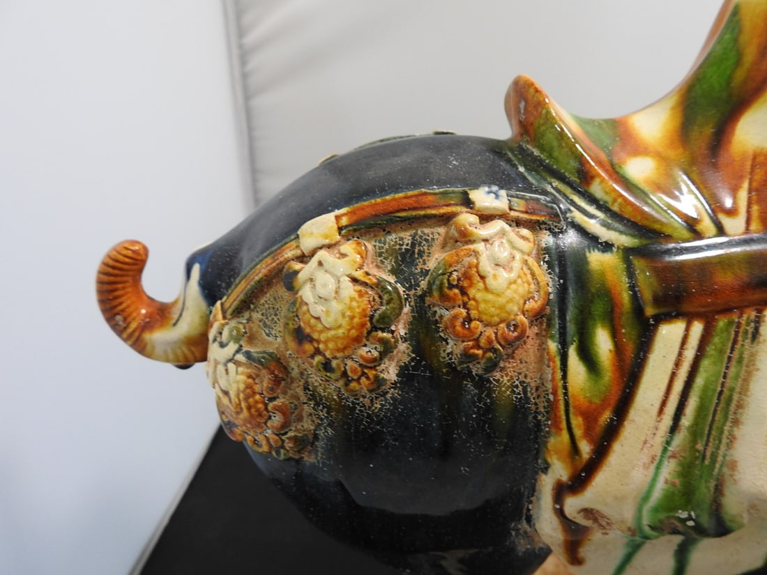 Hand-Painted Majolica Tang Dynasty Style Horse Figure - 5