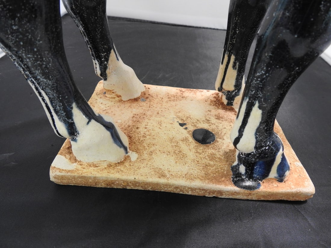 Hand-Painted Majolica Tang Dynasty Style Horse Figure - 8