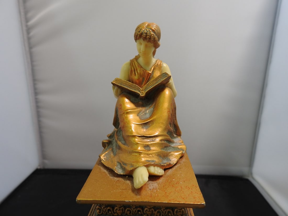 Taranus Reading Lady Mantel Clock - 3