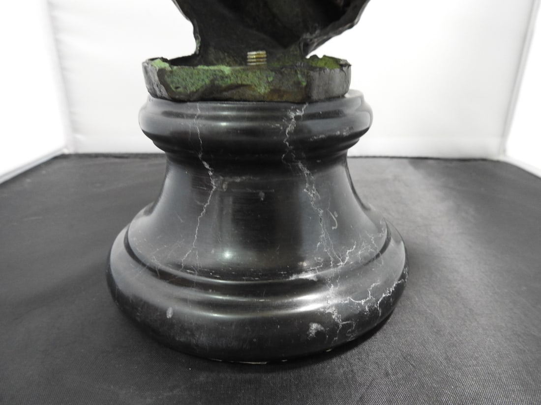 Cinderella Hollow Cast Bronze Bust on Marble Base - 5