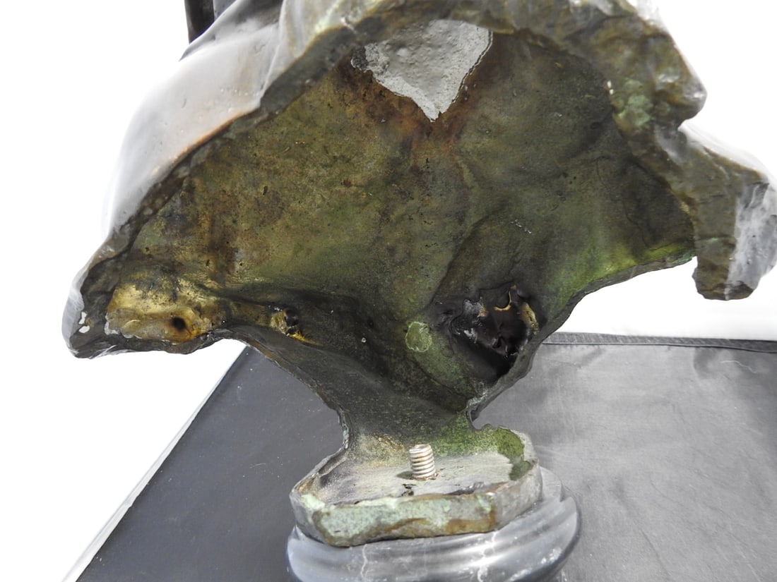 Cinderella Hollow Cast Bronze Bust on Marble Base - 6