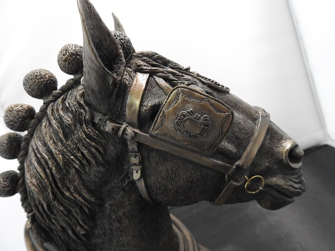 Faux Bronze Horse Head Bust - 3