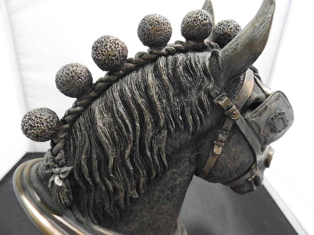 Faux Bronze Horse Head Bust - 6