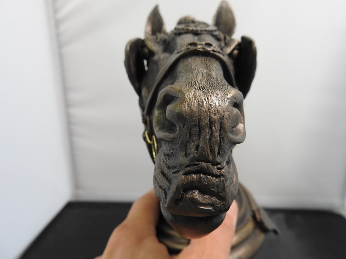 Faux Bronze Horse Head Bust - 7