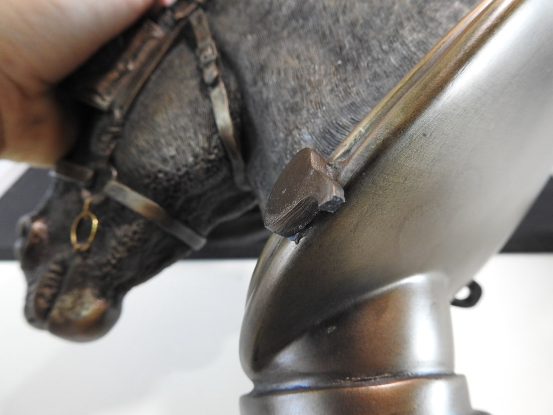 Faux Bronze Horse Head Bust - 8