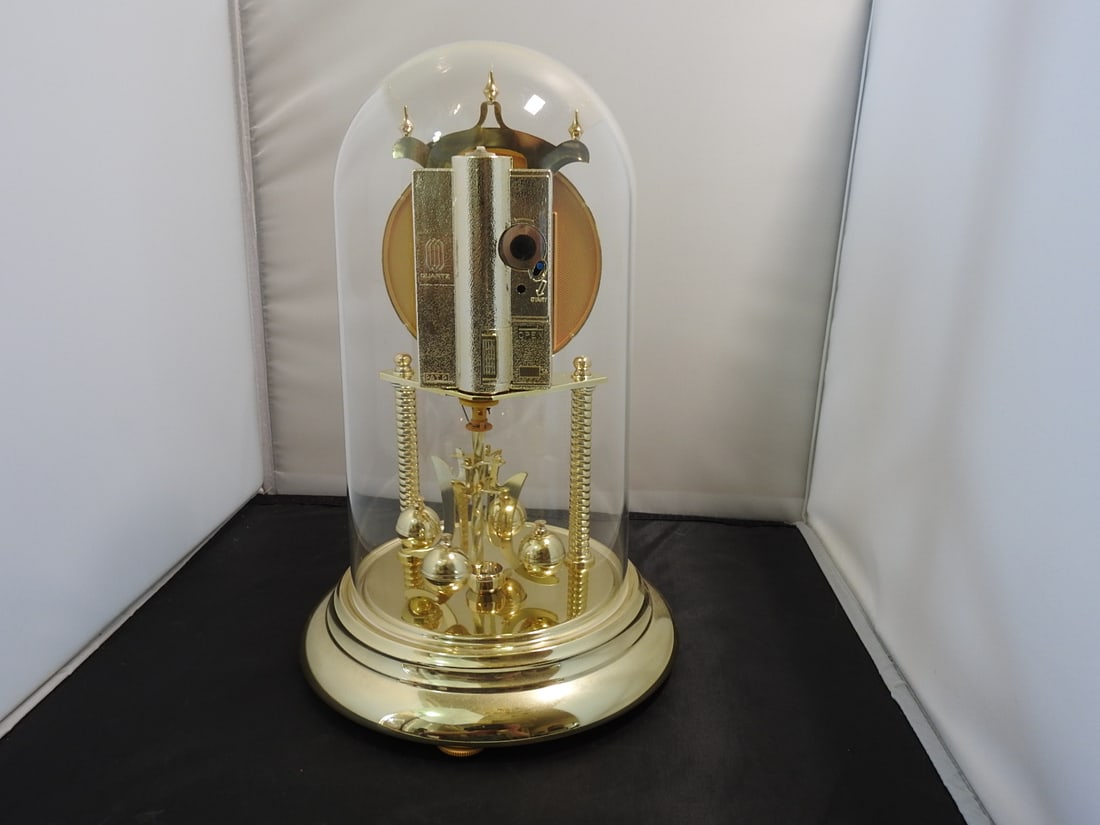 Brass Anniversary Style Mantel Clock with Dome - 2