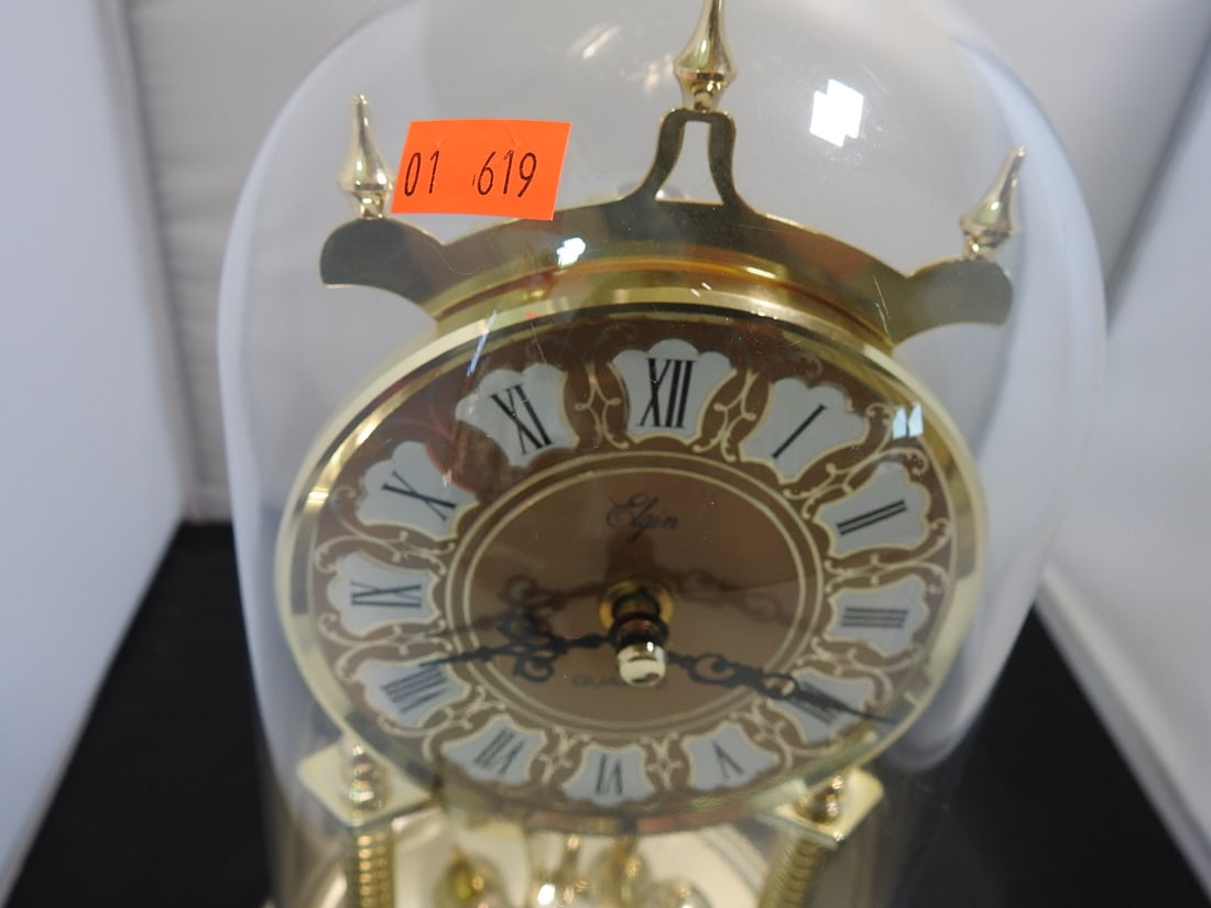 Brass Anniversary Style Mantel Clock with Dome - 7