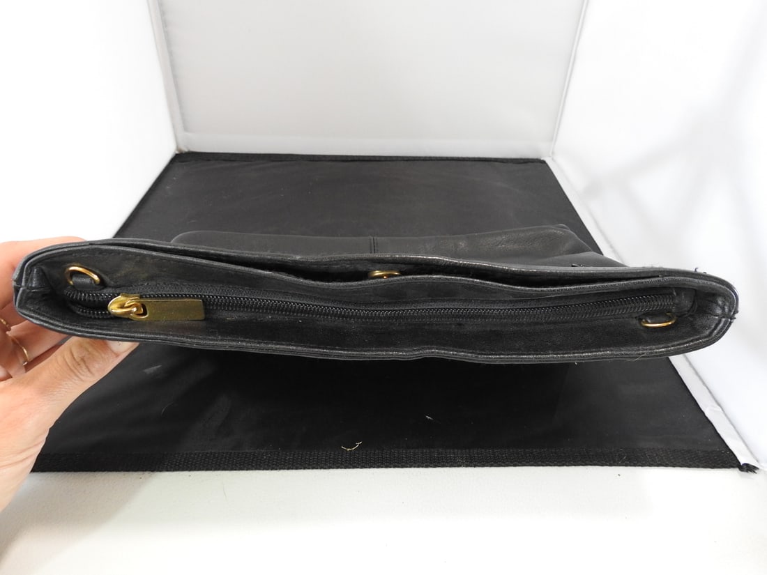 Black First Edition Faux Leather Handbag - 3