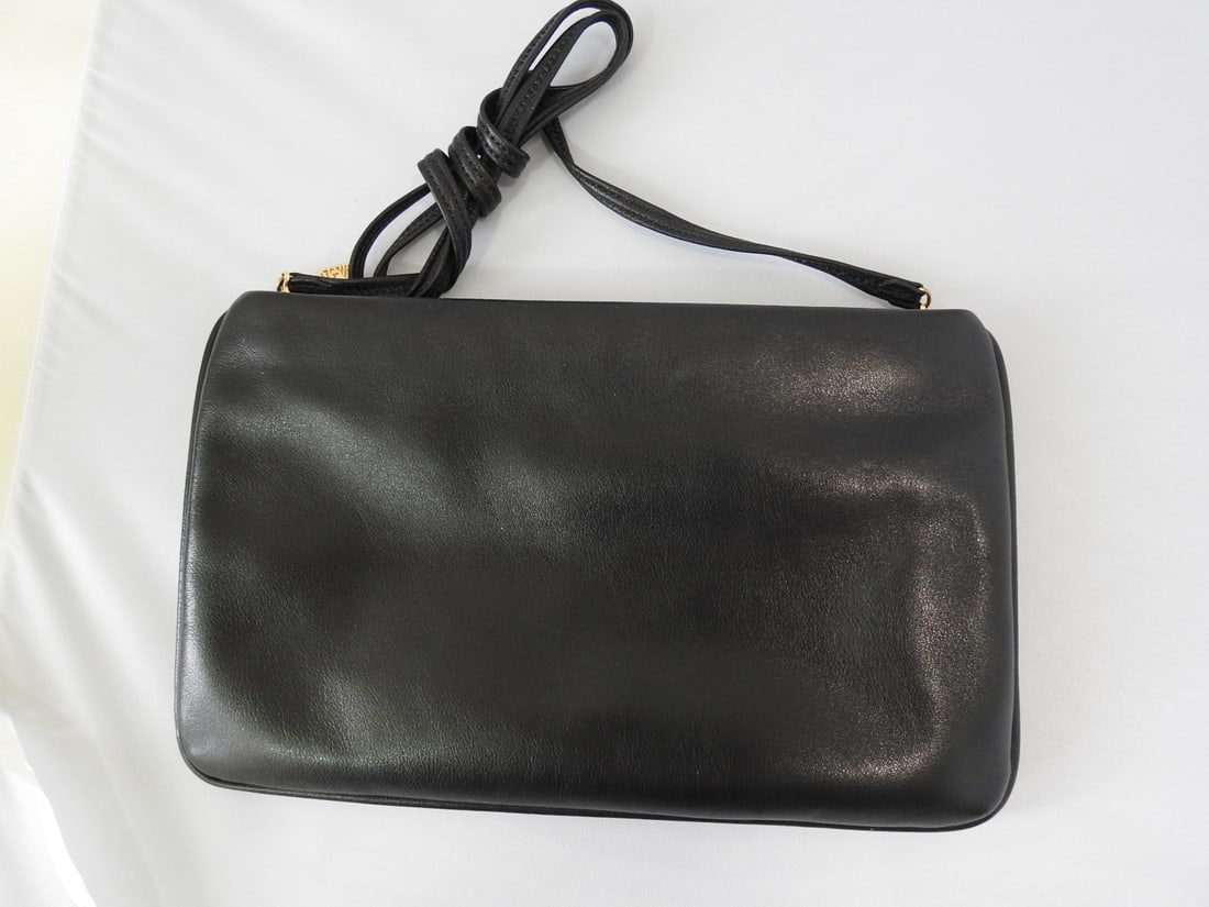 Anne Klein Black Genuine Leather Evening Bag - 3
