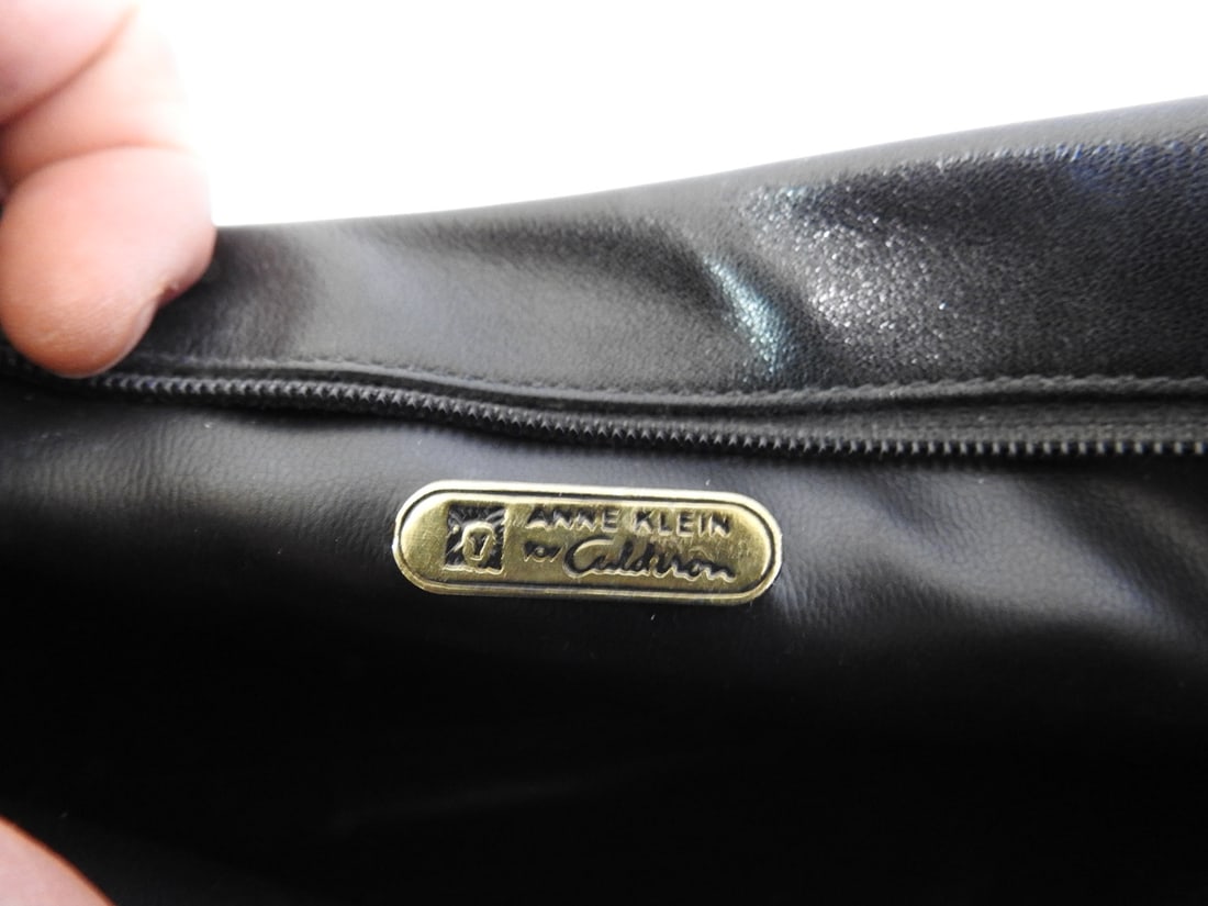 Anne Klein Black Genuine Leather Evening Bag - 4