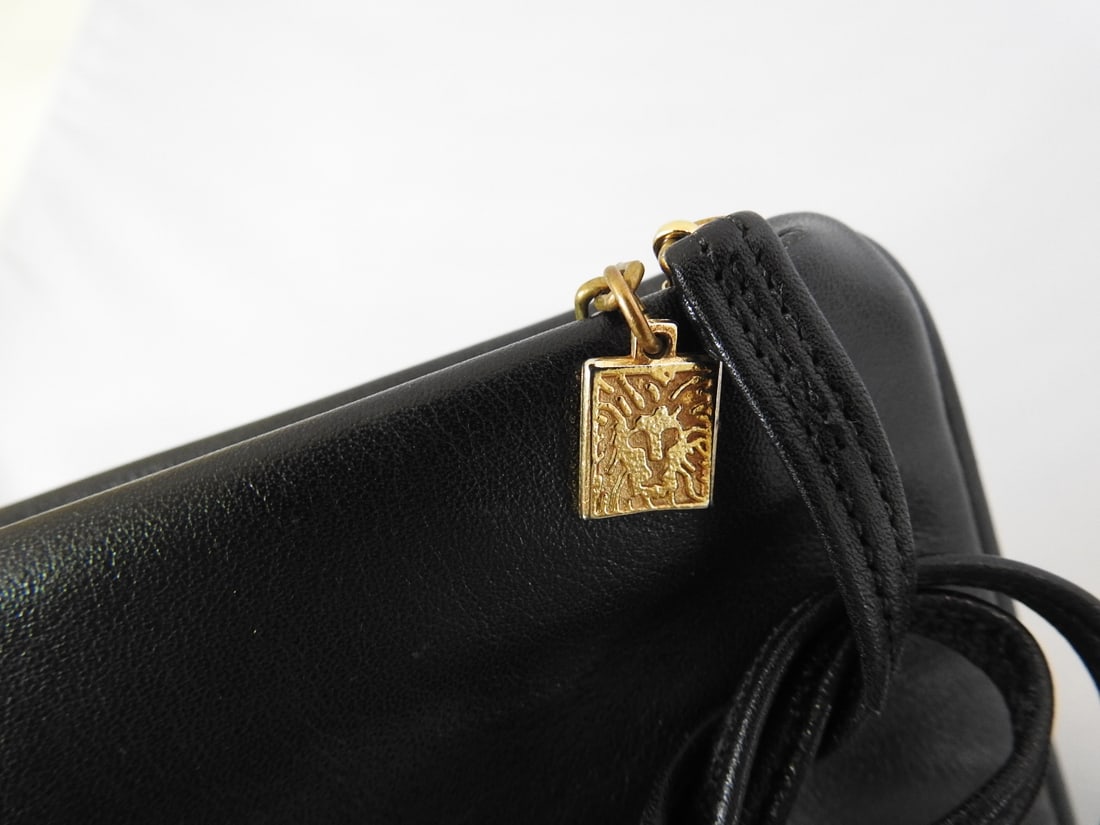 Anne Klein Black Genuine Leather Evening Bag - 5
