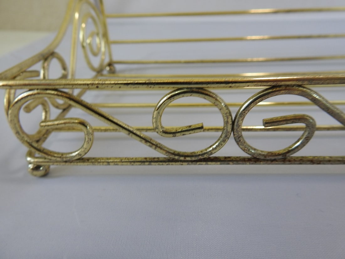Gold-Tone Wire Kleenex Box Holder - 2
