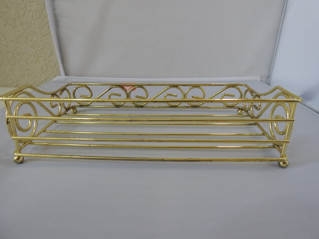 Gold-Tone Wire Kleenex Box Holder - 5