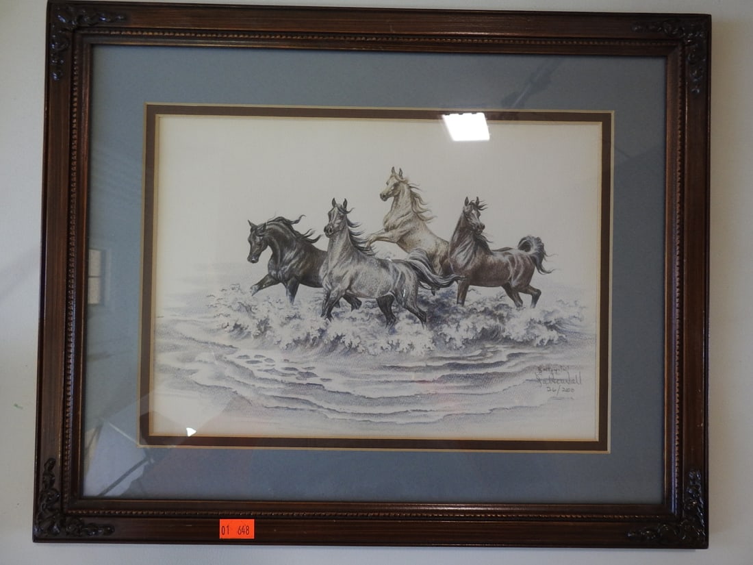 Set of 2 Sandy Saltonstall Framed Horse Limited Edition Prints - 5