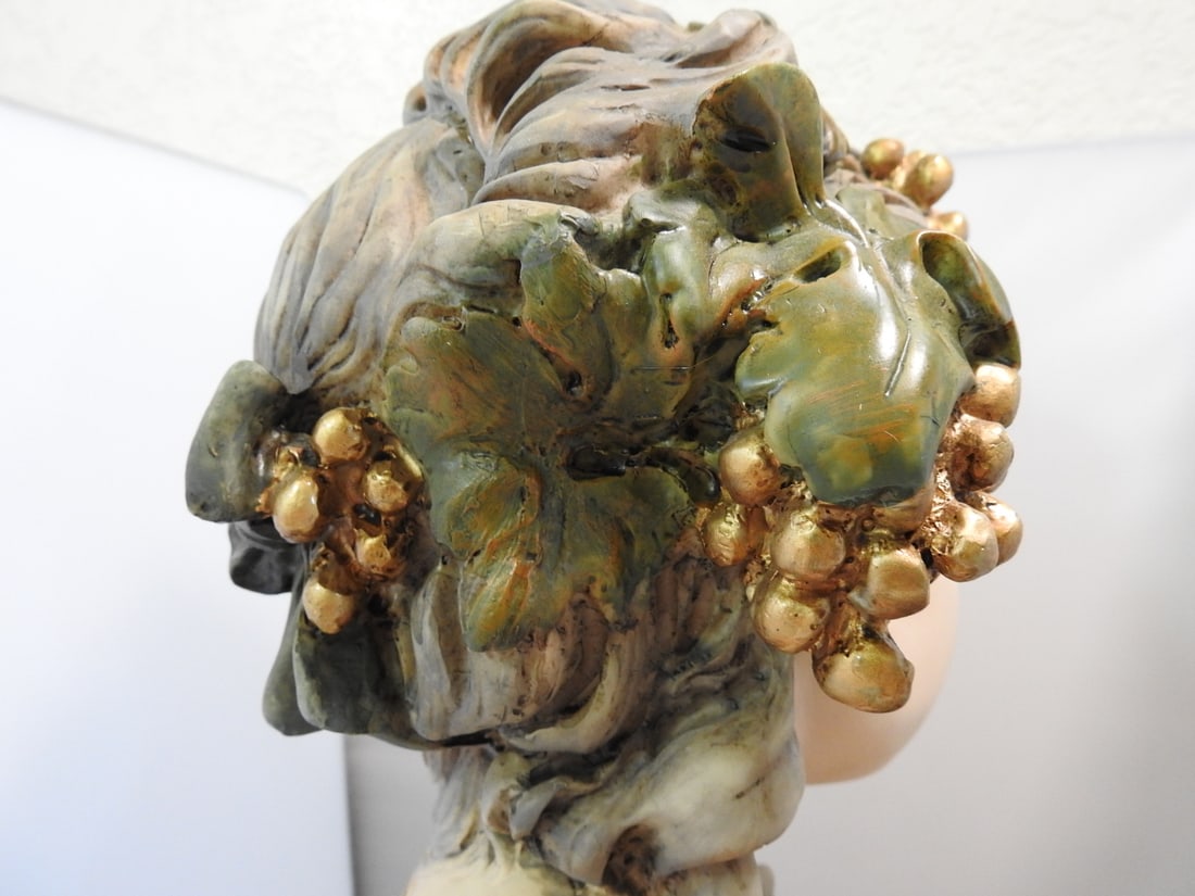French Girl Bust on Marble Base - 5